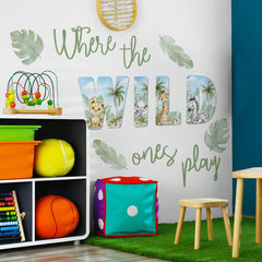 clothmile Wild Jungle Zebra decal adds lively stripes and movement to play areas.
