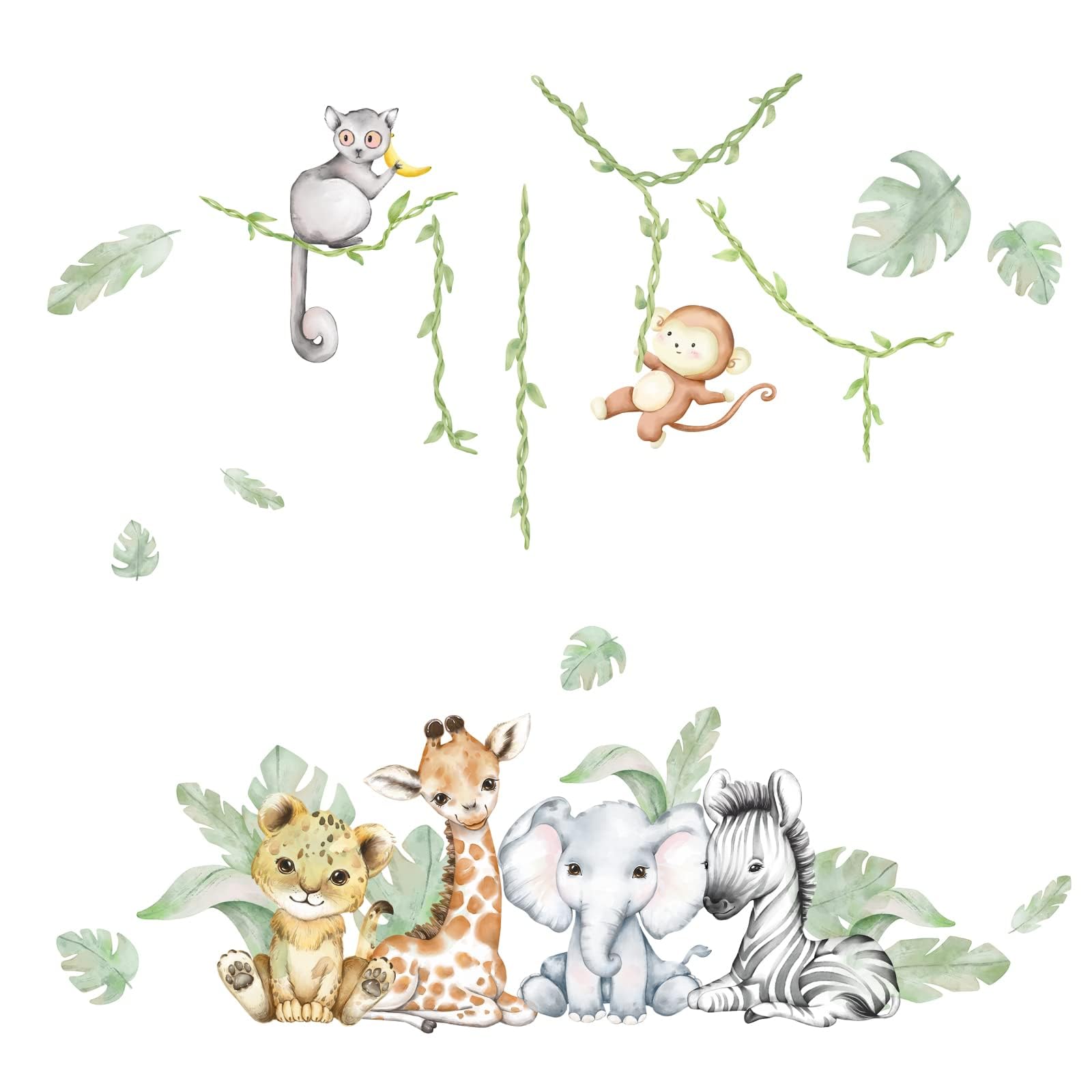 clothmile woodland elephant wall decal enhances nursery decor with a friendly elephant motif