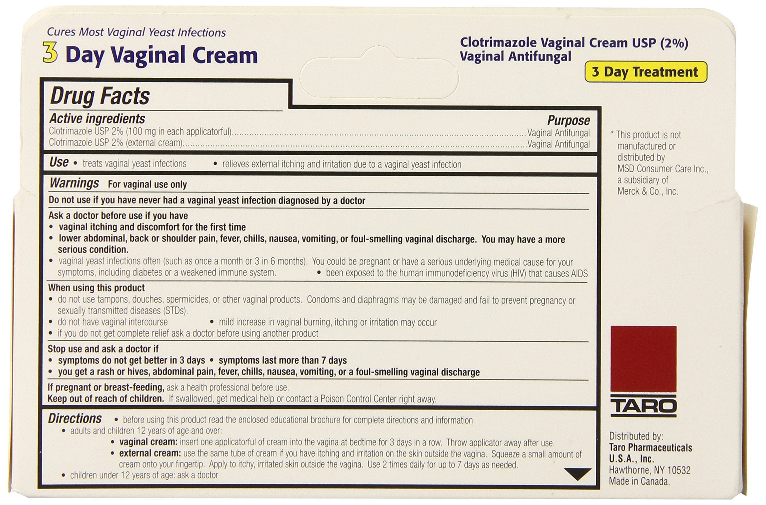 Clotrimazole vaginal cream tube shown with three dosages for at-home care
