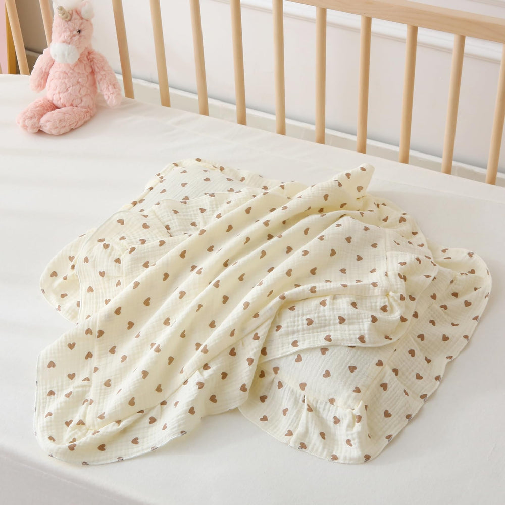 CLoucl nursery scene with soft colors and cozy pillowcase in use