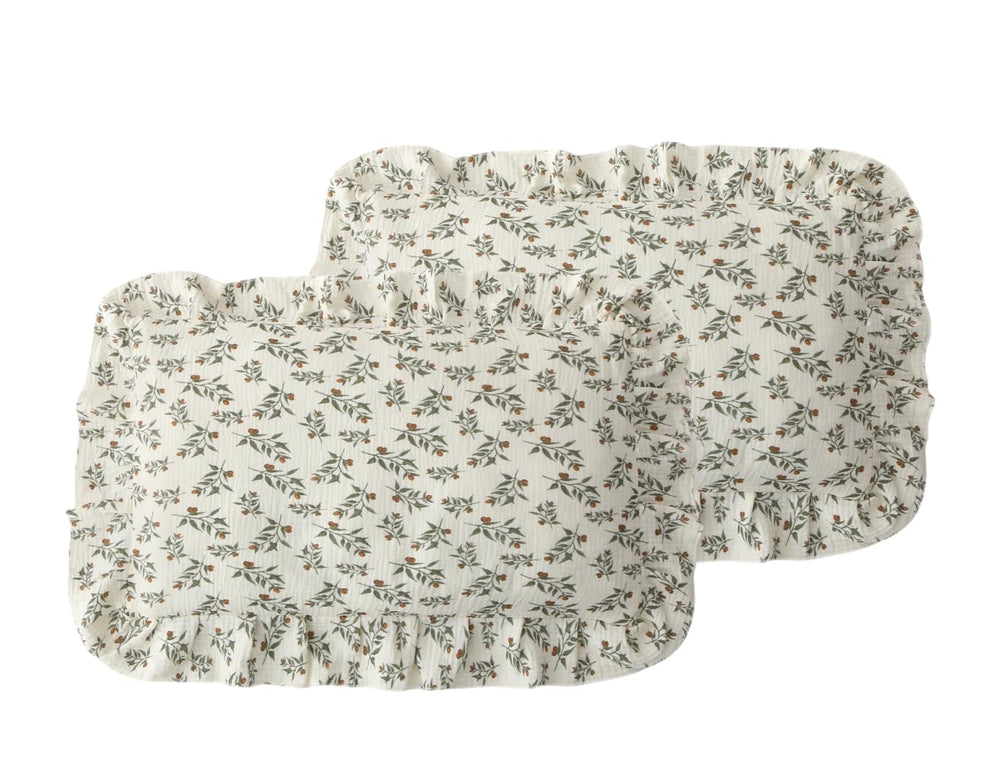 Cloucl toddler pillowcase with ruffle 13x18, soft and cozy for kids' sleep.