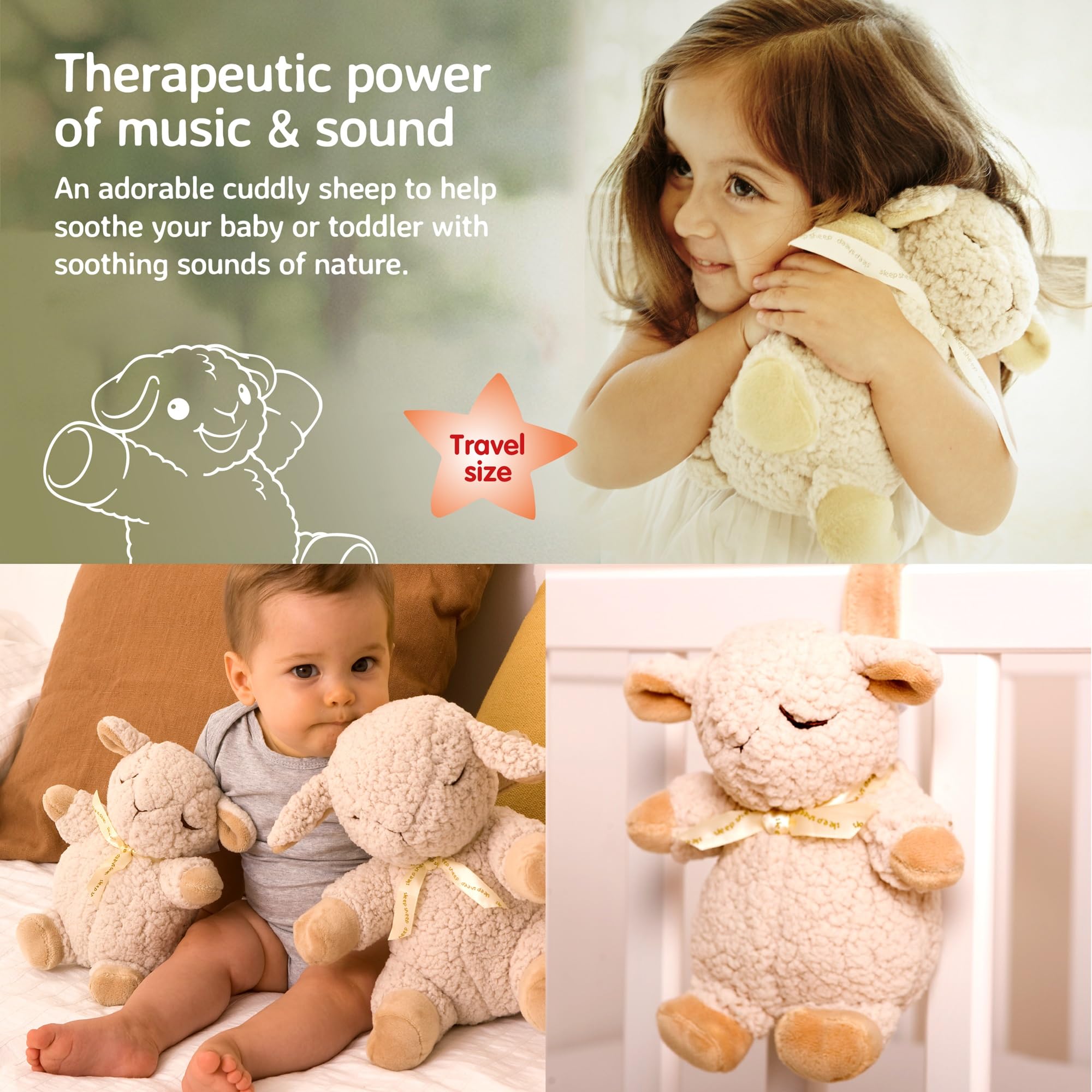 Cloud b Sleep Sheep On The Go compact travel design for easy packing.