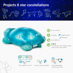 Cloud b Soothing sounds accompany bedtime with soft lighting.