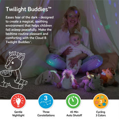 Cloud b star projection shows calming constellations on ceiling.