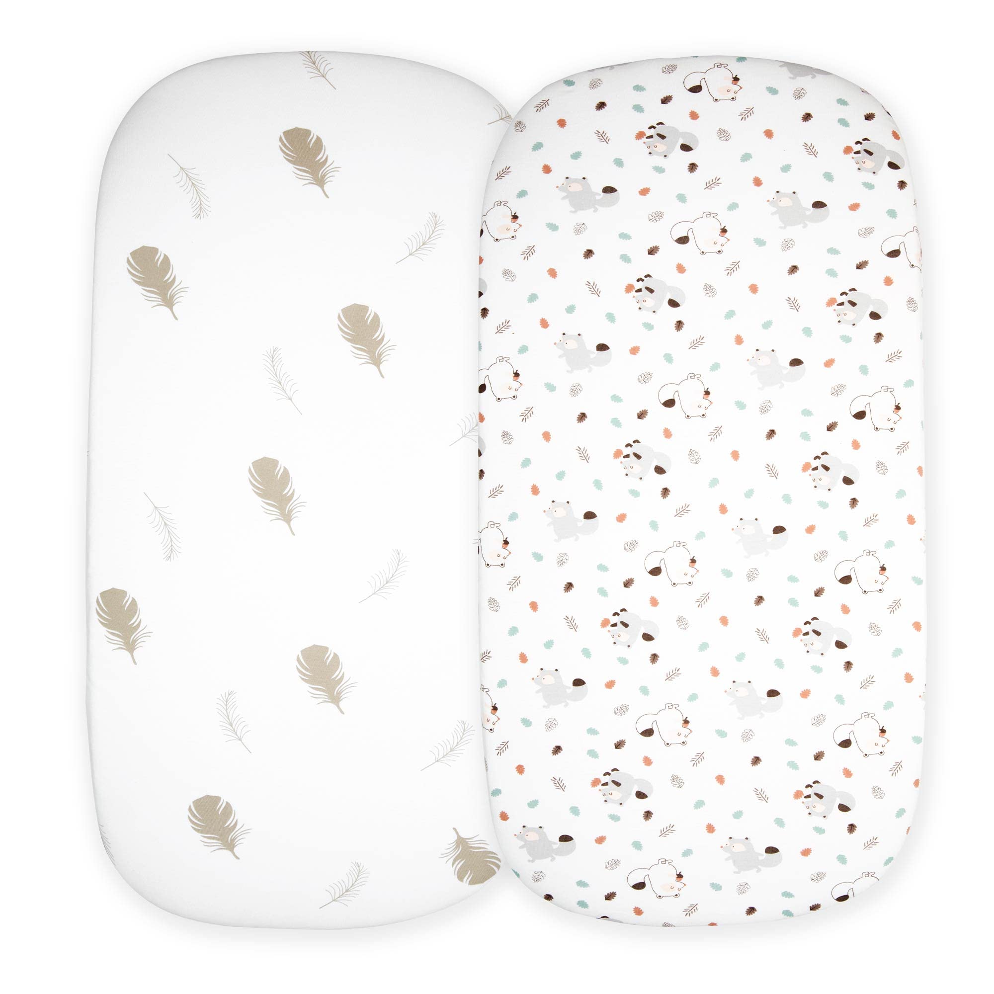 Cloud Baby Bassinet Sheet forest animals design for soft, breathable sleep