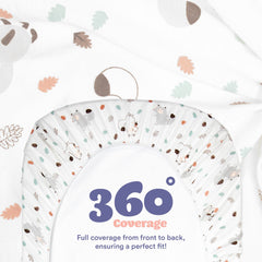 Cloud Baby Bassinet Sheet organic cotton close-up shows quality fabric