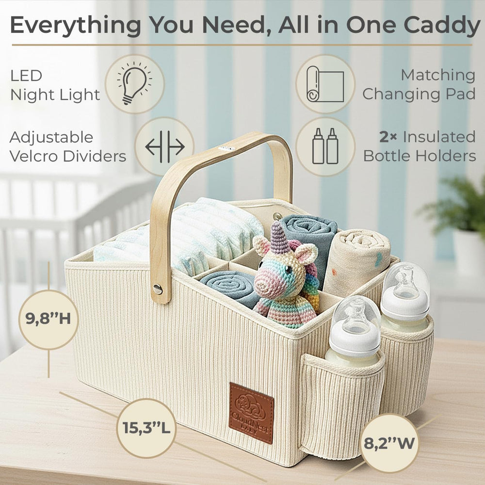 Cloud Nest Baby changing mat included for clean, comfortable diaper changes
