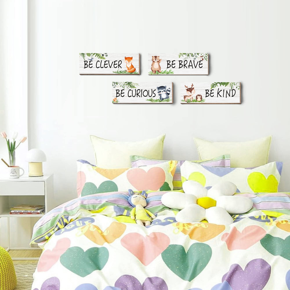 CloverKoi nursery decor 4-piece set ready to hang