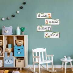 CloverKoi safari theme wall signs for jungle-inspired nursery