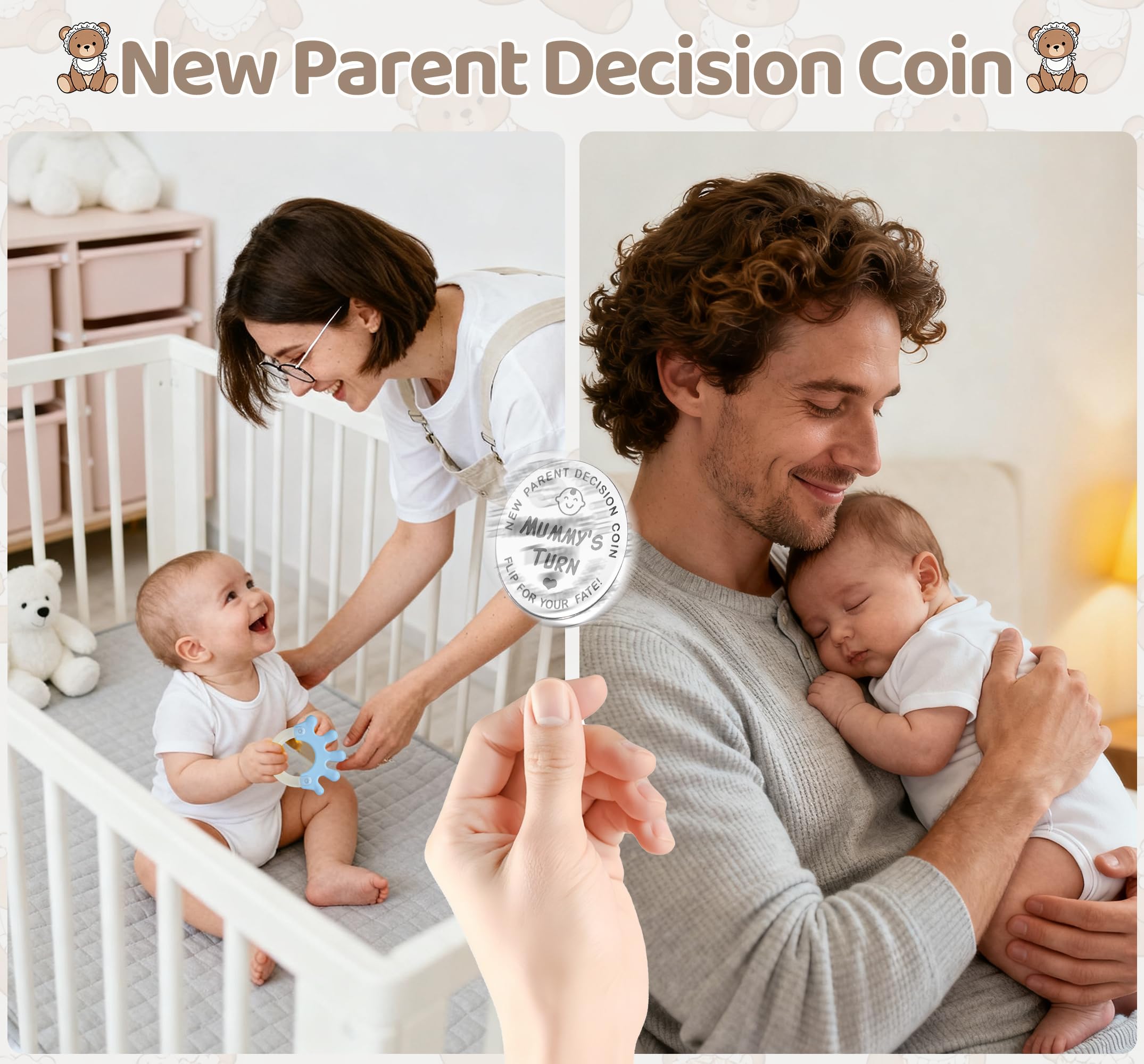 CLTTCLLCT new mom gift set coin toy and rattle playtime