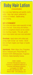 Clubman Baby Hair Lotion defining curls demonstrates light hold for soft, frizz-free baby curls.