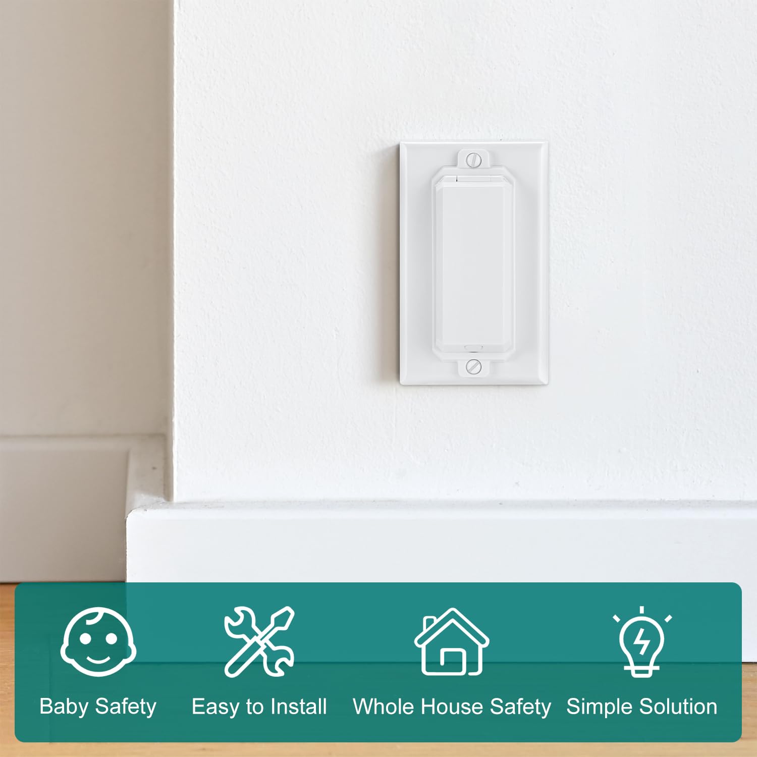 CLYMENE compatibility with rocker-style wallplates for versatile use