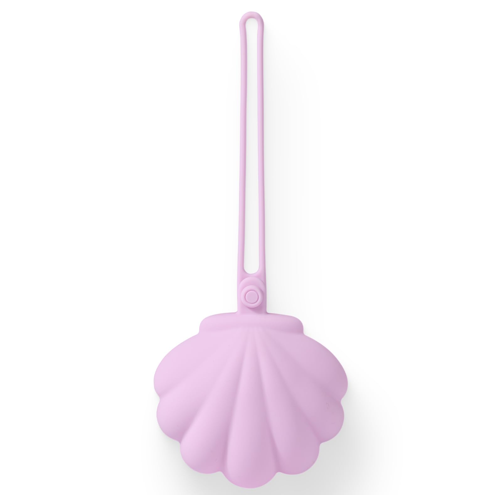 CLYMENE pacifier holder case with seashell silhouette keeps pacifiers clean and accessible.
