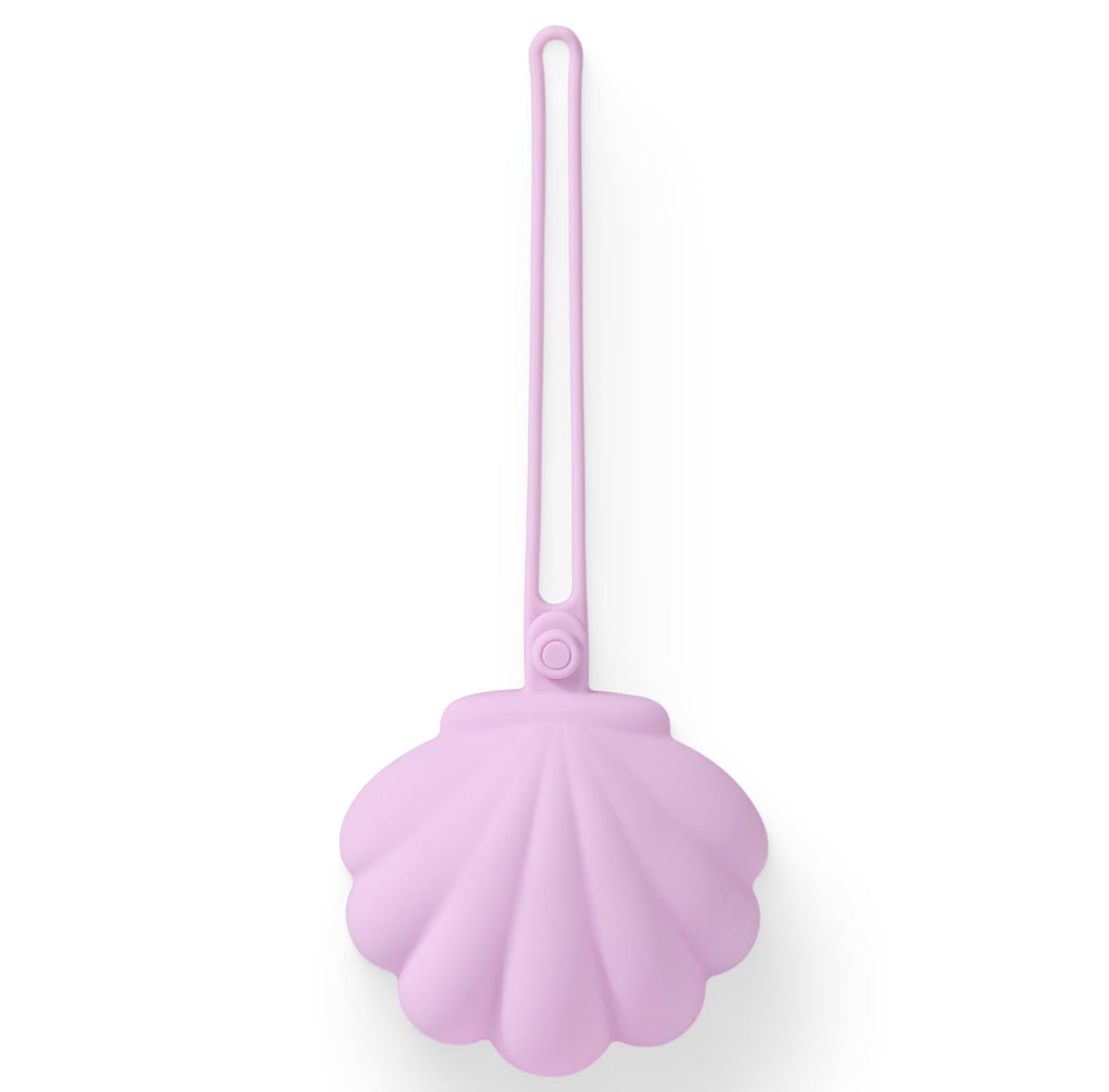 CLYMENE pacifier holder case with seashell silhouette keeps pacifiers clean and accessible.