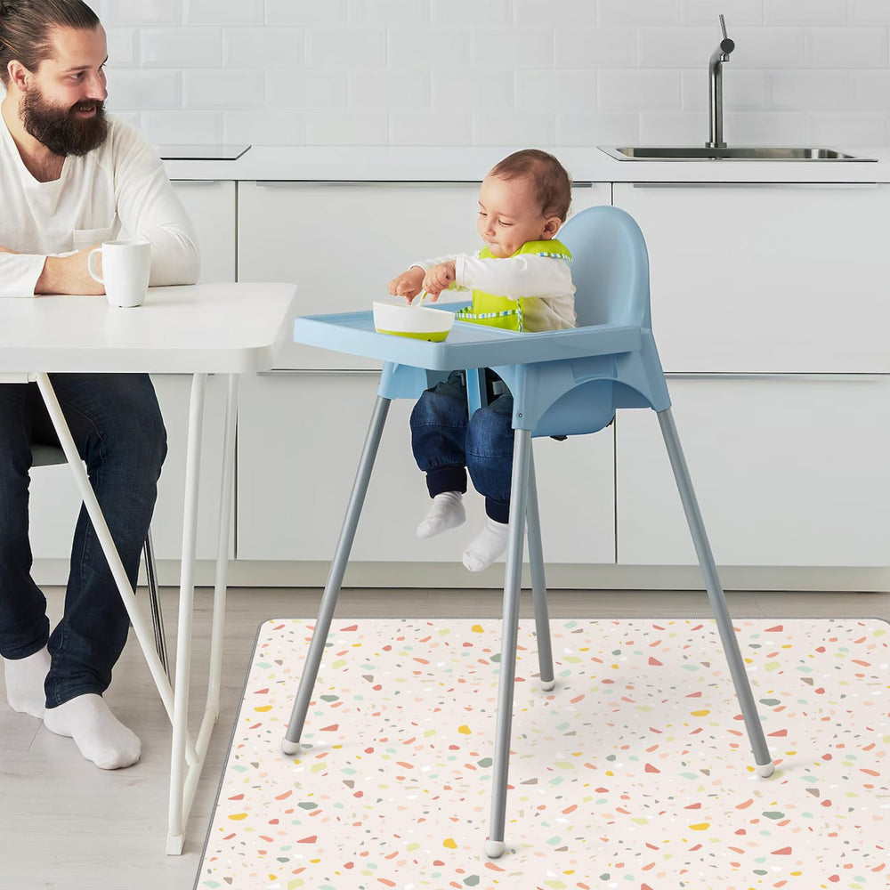 Anti-slip backing keeps the mat in place during dining sessions.