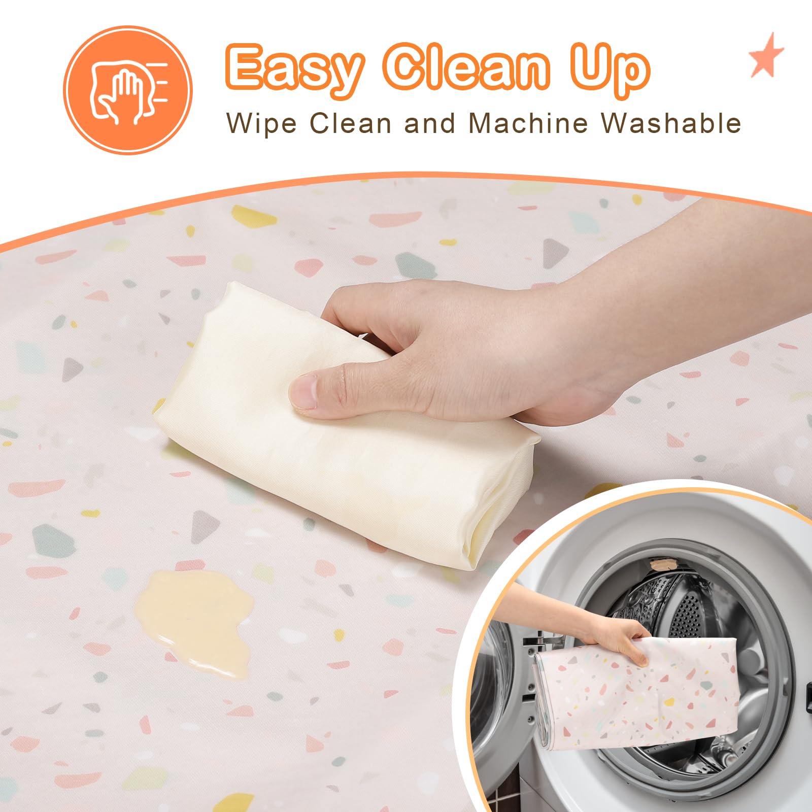 Foldable design for on-the-go mess protection in a diaper bag.