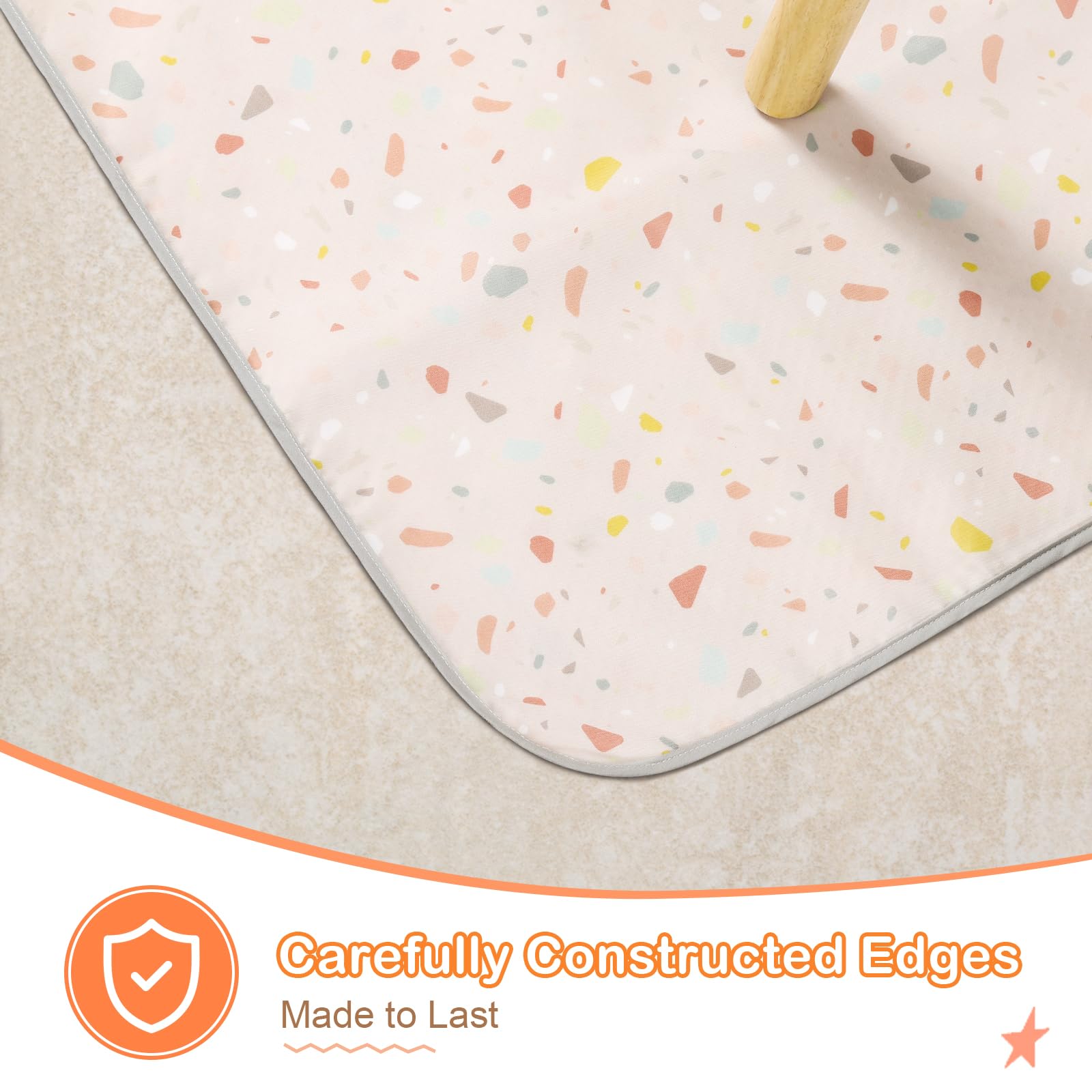Multi-use mat suitable for mealtimes, crafts, and outdoor picnics.