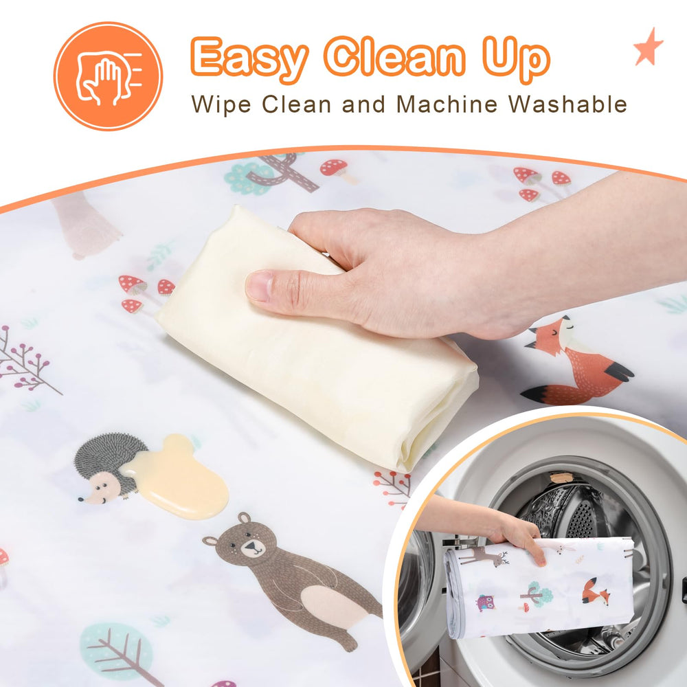 CLYMENE Woodland Tale design adds playful charm to mealtime messes.