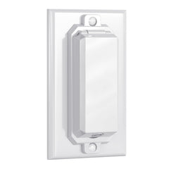 CLYMENE white rocker switch guard protecting against accidental activation.
