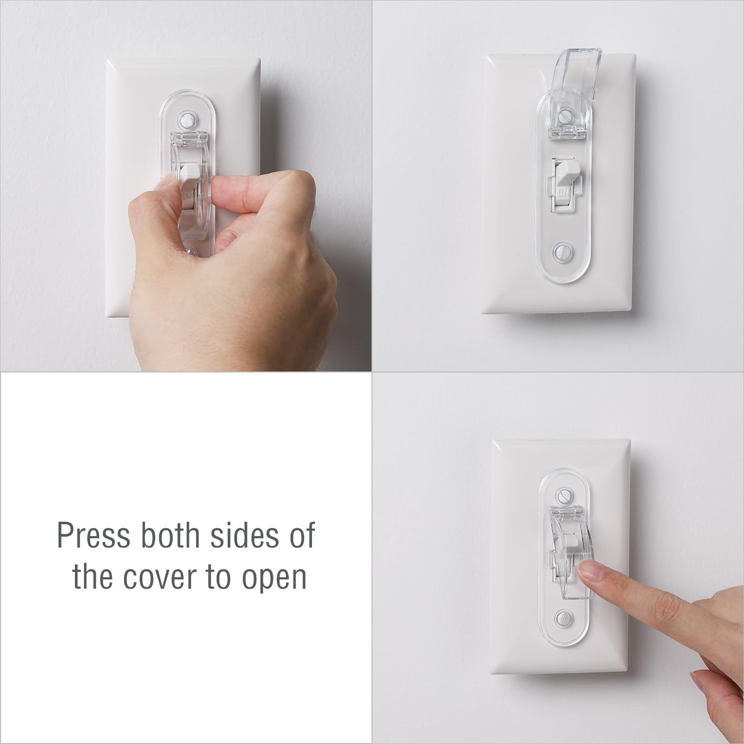 CLYMENE locking toggle guard prevents curious children from switching off essential lights.