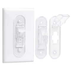 CLYMENE wall switch guard in toggle-style, protects appliances from accidental shutoffs.