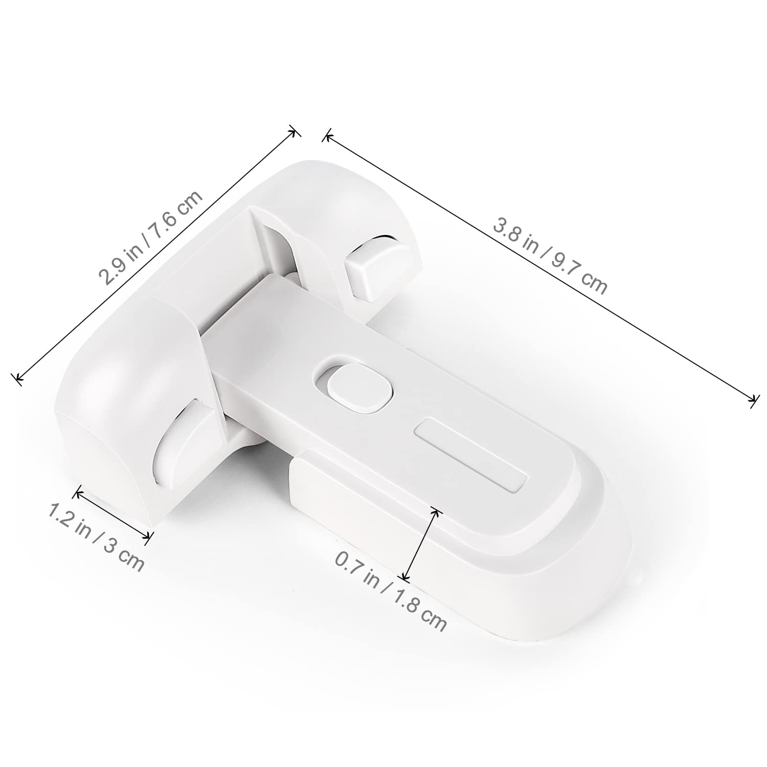 Low-profile CLYMENE latch fits recessed door frames and mini fridges.