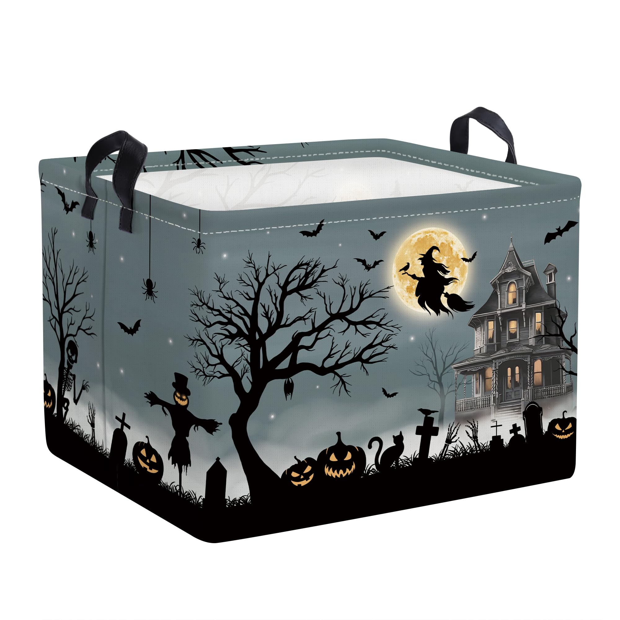 Clastyle Halloween pumpkin storage basket for toy organization and decor