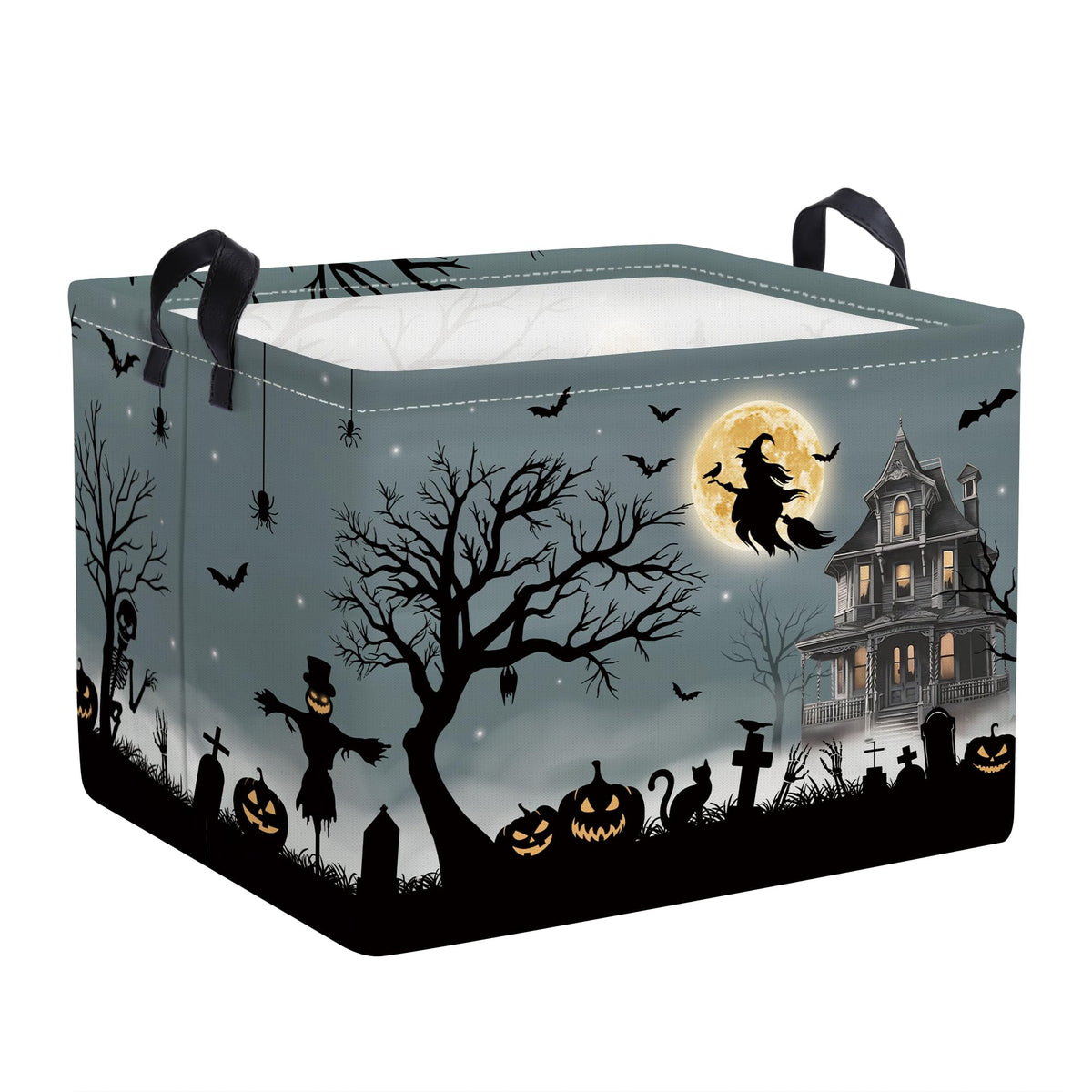 Clastyle Halloween pumpkin storage basket for toy organization and decor