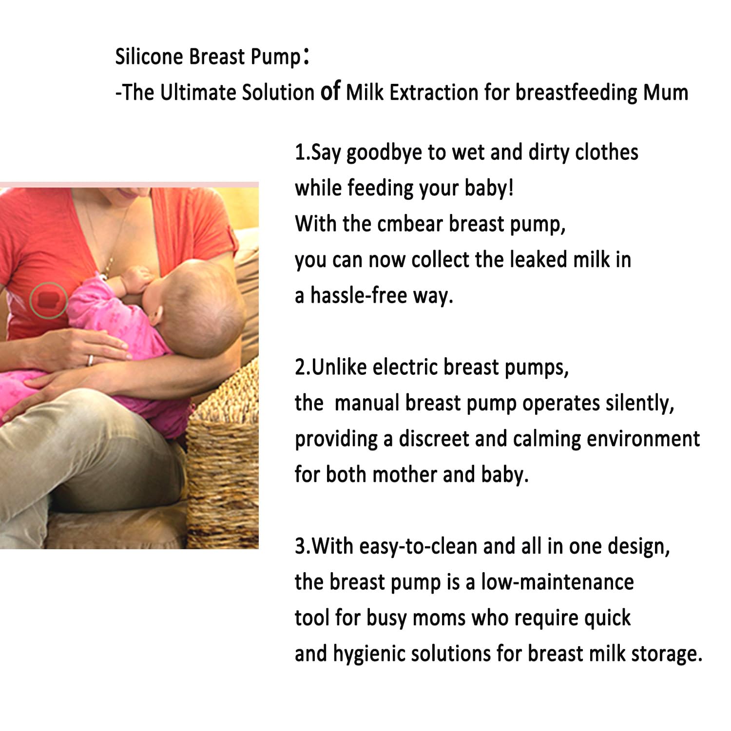 CMBEAR travel-friendly pump pictured for on-the-go moms