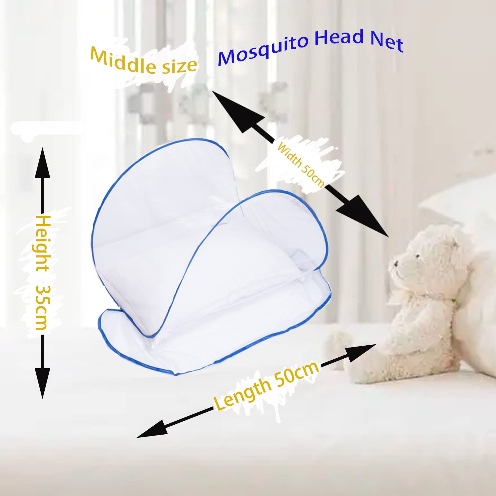 CMINGJ foldable travel mosquito net folds to a 20 cm circle for storage
