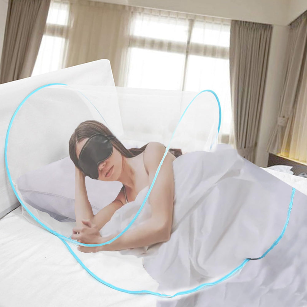 CMINGJ large size head net for bed use keeps insects at bay during sleep.