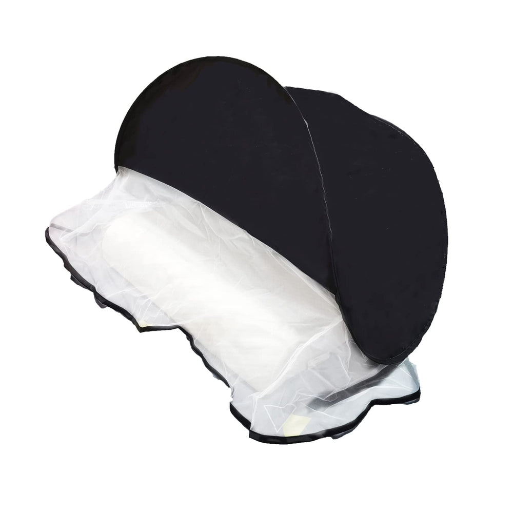 CMINGJ portable head net pops up for instant setup.