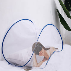CMINGJ portable mosquito head net shown in compact package for travel