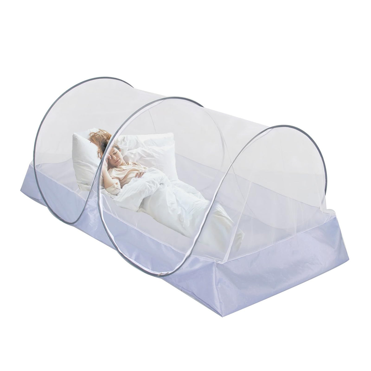 CMINGJ portable mosquito net on bed, pop-up design for uninterrupted sleep