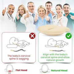 CMJ PRO Premium ergonomic design cushions baby's head during naps