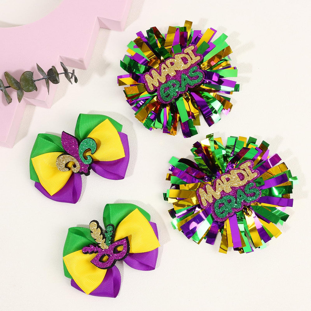 CN Mardi Gras bows ideal as gifts for girls and teens