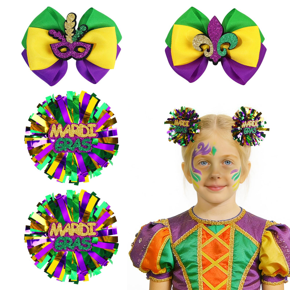 CN Mardi Gras foil bow design for festive shine