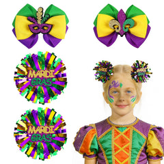CN Mardi Gras foil bow design for festive shine