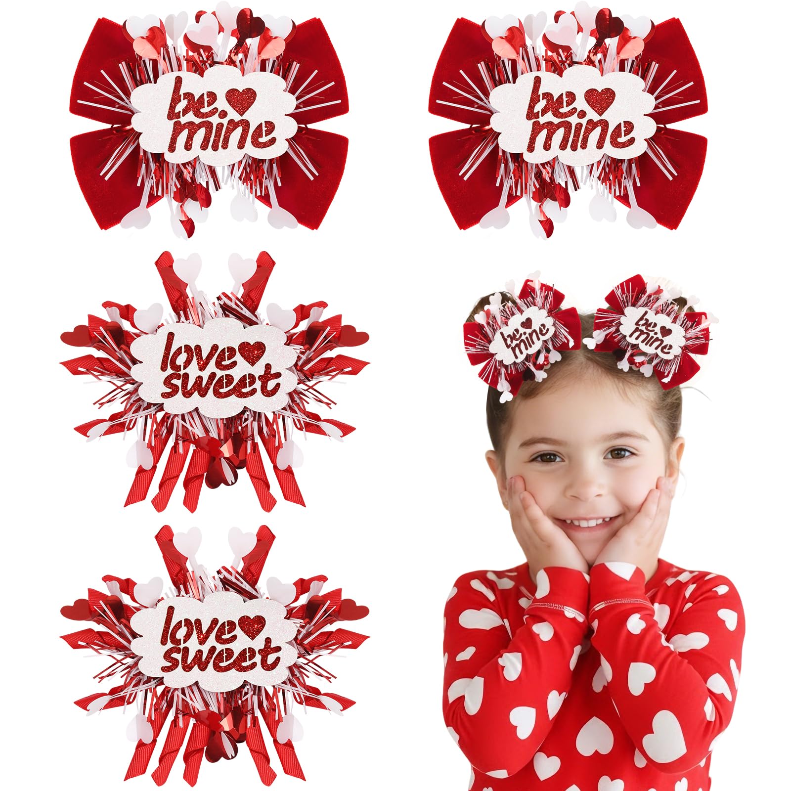 CN Valentines bows with heart design for festive outfits and photo-ready moments