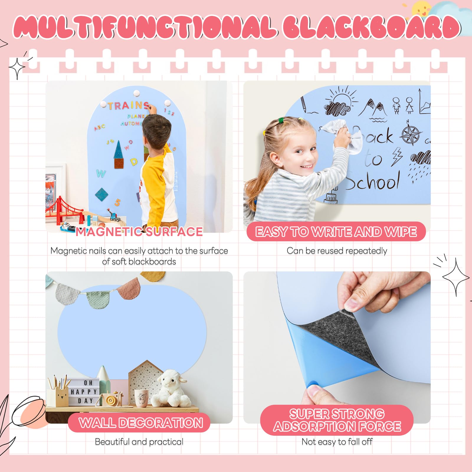 Cnbnd magnetic wall decal installs easily on clean flat walls for quick setup.