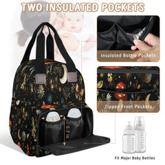 CNNINGYI bag includes stroller attachment straps for hands-free travel.
