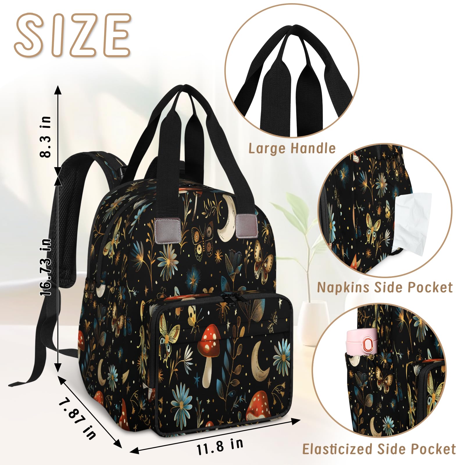 CNNINGYI backpack features USB port and cable for convenient on-the-go phone charging.
