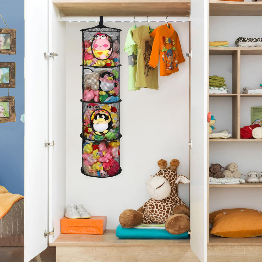 Coastal Rose plush toys organized in four pockets for easy access.