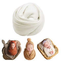 Coberllus newborn wrap in white close-up showing soft knit texture for photoshoots