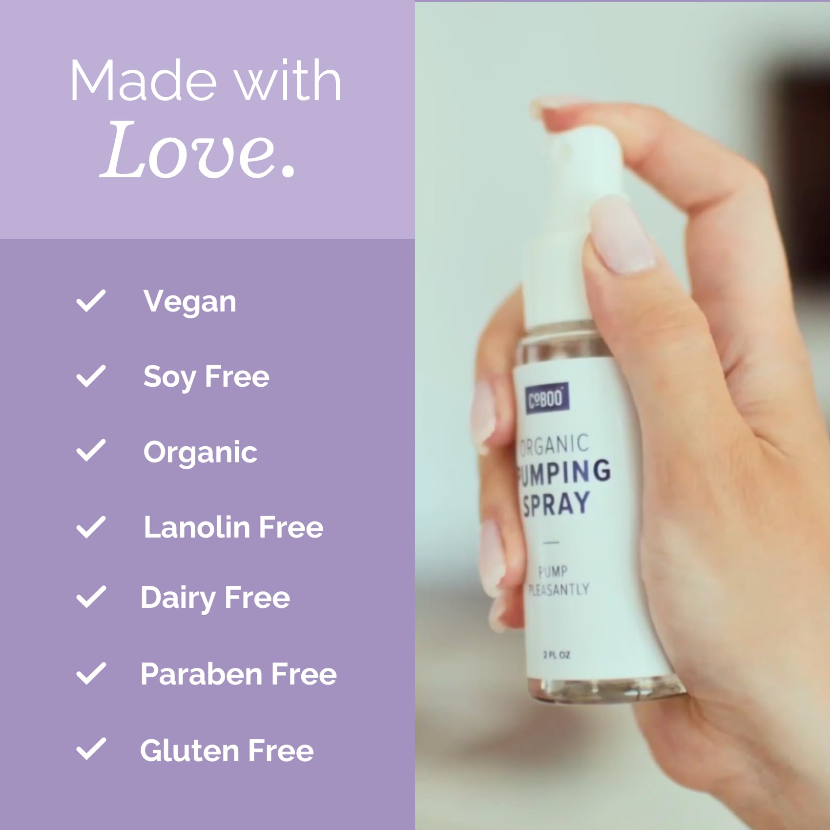 CoBoo pumping session comfort represented by a soft, hydrated skin during use