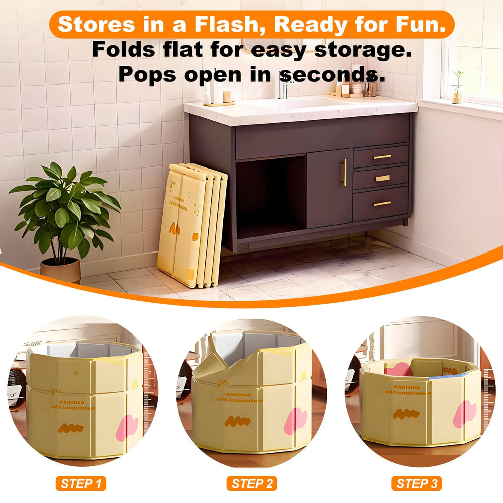 Durable, leak-proof PVC panels keep the tub stable and watertight