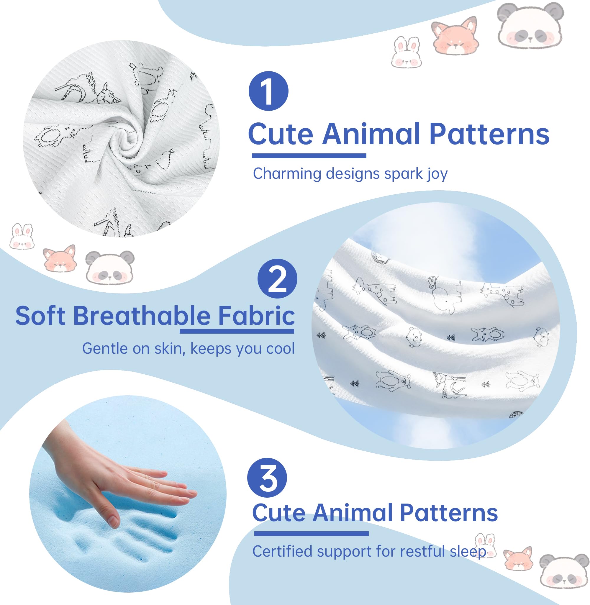Cocellona memory foam core with CertiPUR-US certification.