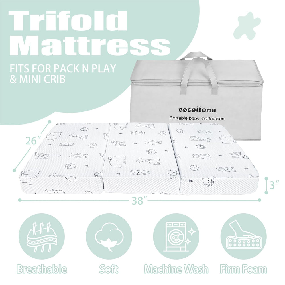 Cocellona memory foam firm side supports newborns and spine alignment