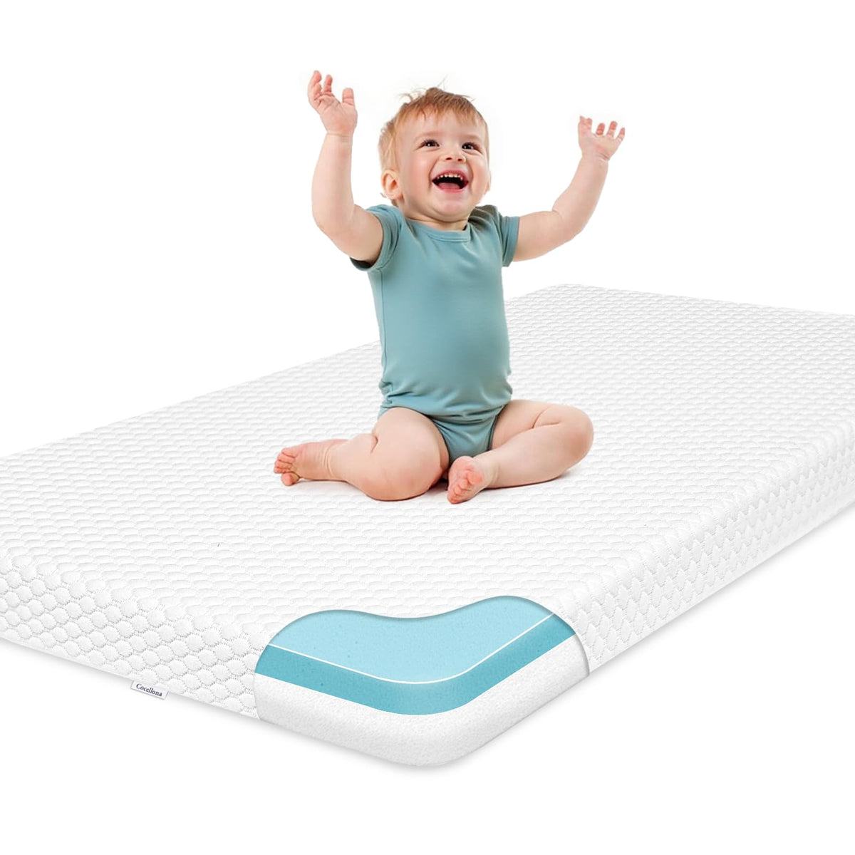 Cocellona pack and play mattress pad with removable cover, easy to clean