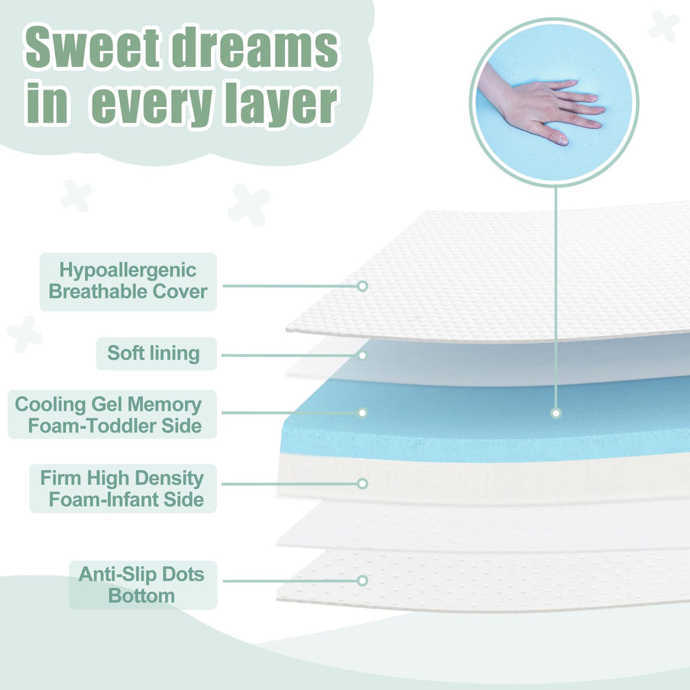 Breathable cover keeps skin comfortable and noise-free during naps